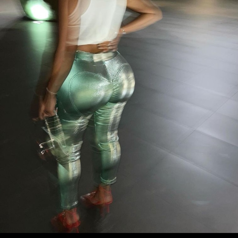 Area Straight Leg Metallic Trousers , brand New . Sold out - Picture 2 of 7